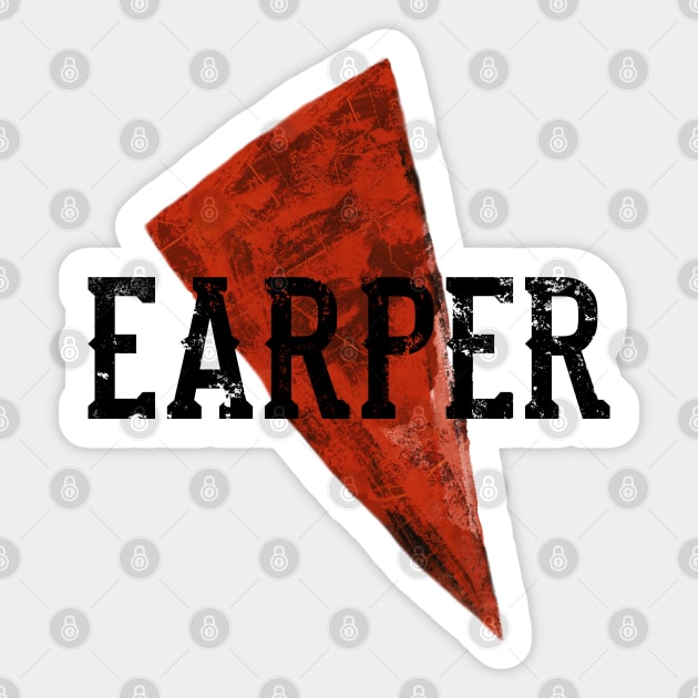 Earper Triangle (Black Text) - Wynonna Earp Sticker by Queerdelion
